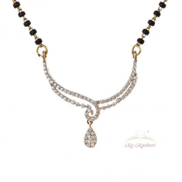 DELICATE DIAMOND MANGALSUTRA IN 18CT GOLD