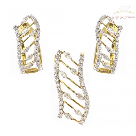 Marquise Diamond Studded Pendant Set in 18kt Gold